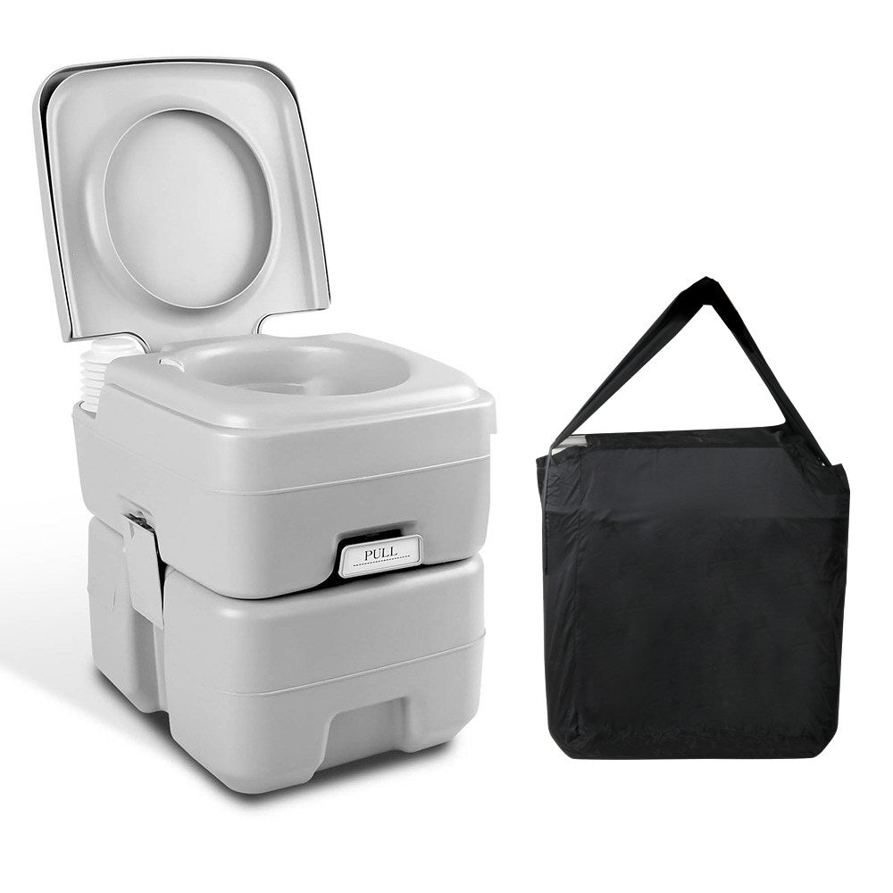 Weisshorn 20L Portable Camping Toilet Outdoor Flush Potty Boating With Bag