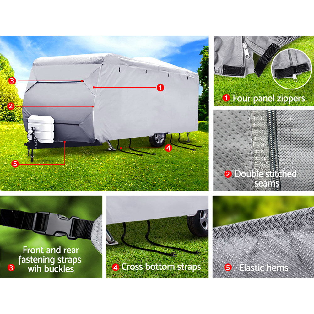 Weisshorn 14-16ft Caravan Cover Campervan 4 Layer UV Water Resistant