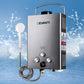 Devanti Portable Gas Water Heater 8L/Min With Pump LPG System Grey