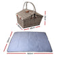 Alfresco 4 Person Picnic Basket Set Baskets Insulated Blanket Bag