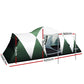 Weisshorn Family Camping Tent 12 Person Hiking Beach Tents (3 Rooms) Green