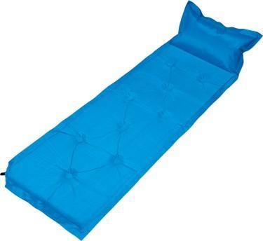 Trailblazer 9-Points Self-Inflatable Polyester Air Mattress With Pillow - BLUE