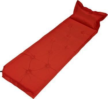 Trailblazer 9-Points Self-Inflatable Polyester Air Mattress With Pillow - RED
